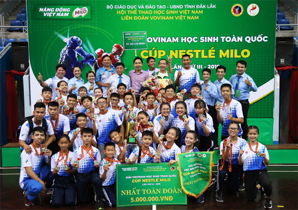 TPHCM vô địch toàn đoàn giải Vovinam học sinh toàn quốc 2019