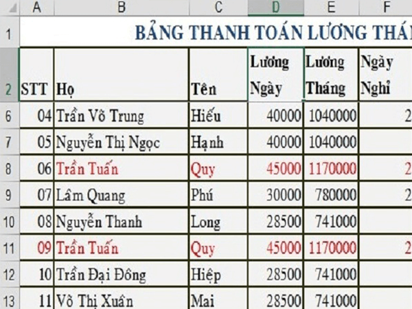 voh.com.vn-cach-loc-trung-trong-excel-1