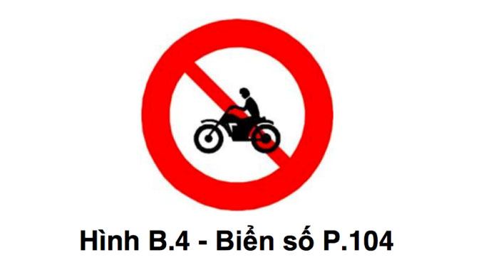 Cách phân biệt biển cấm xe gắn máy và xe mô tô ảnh 1
