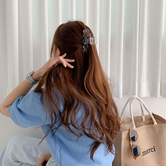 Kẹp tóc dài Hàn Quốc ‘xinh ngất’ và cách tạo kiểu tóc thanh lịch, trendy 14
