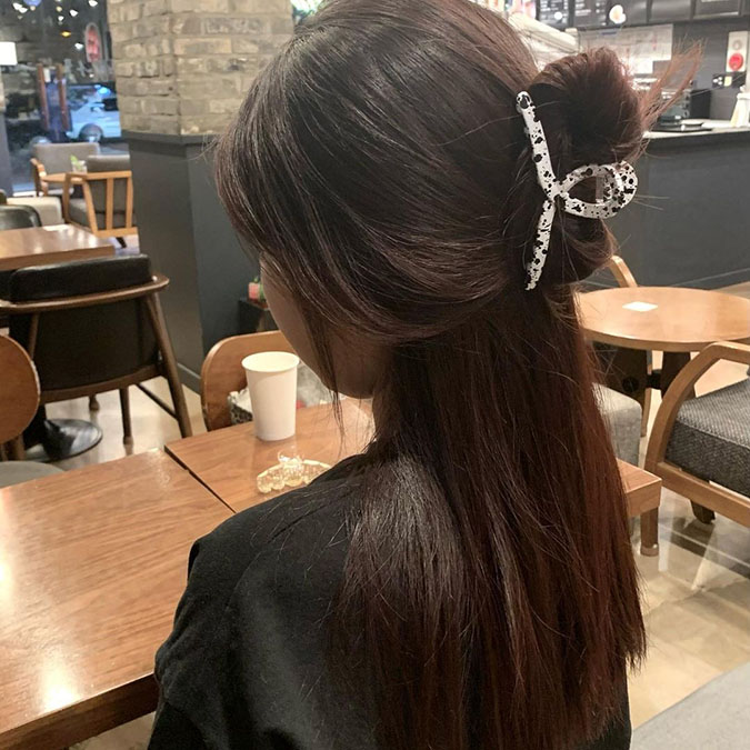 Kẹp tóc dài Hàn Quốc ‘xinh ngất’ và cách tạo kiểu tóc thanh lịch, trendy 49