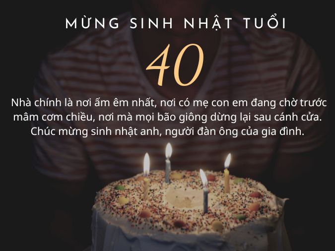 Tuyển tập những lời chúc mừng sinh nhật tuổi 40 ý nghĩa 7