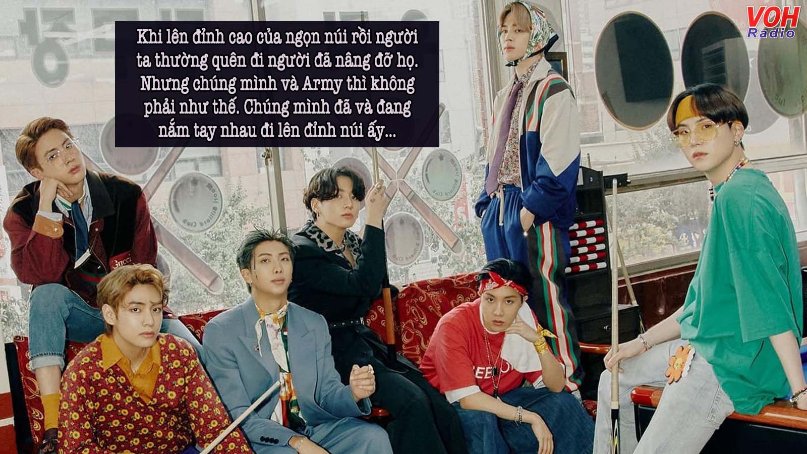 Những câu nói cảm động của BTS: 'Army là người tạo nên bảy chàng trai ngày hôm nay'